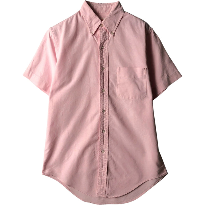 Brooks Brothers BROOKSGATE Short-Sleeve Button-Down Shirt, Made in USA, Men's Size M (approx.) cotton pink type Vintage Second Hand