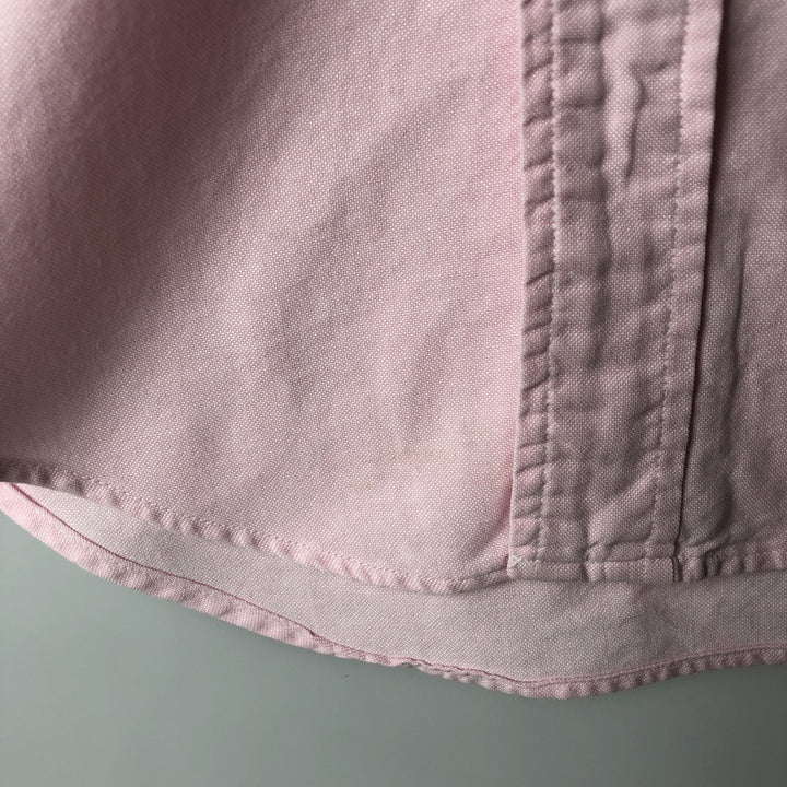 Brooks Brothers BROOKSGATE Short-Sleeve Button-Down Shirt, Made in USA, Men's Size M (approx.) cotton pink type Vintage Second Hand