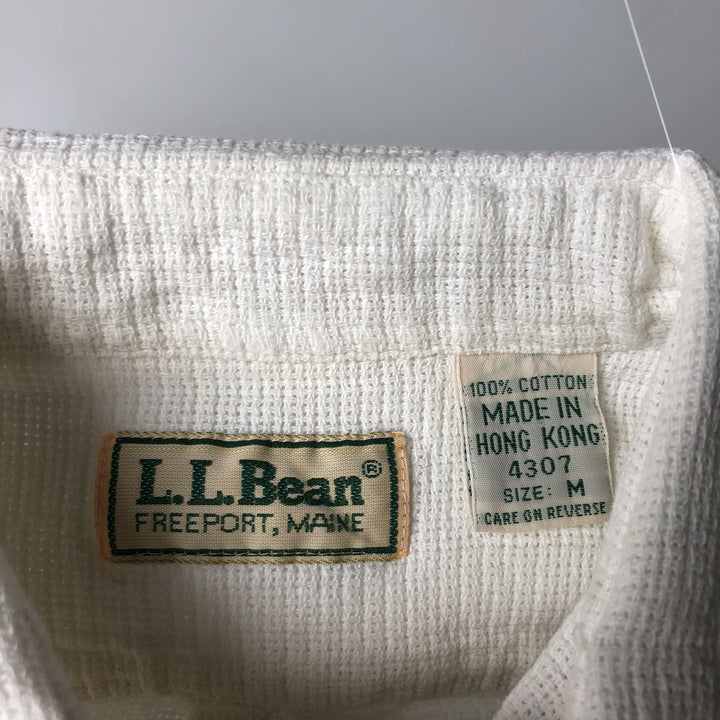 ~90'S LL Bean Short-Sleeve Cotton Box Shirt, Women's Size M (approx.), Vintage cotton white type Vintage Second Hand