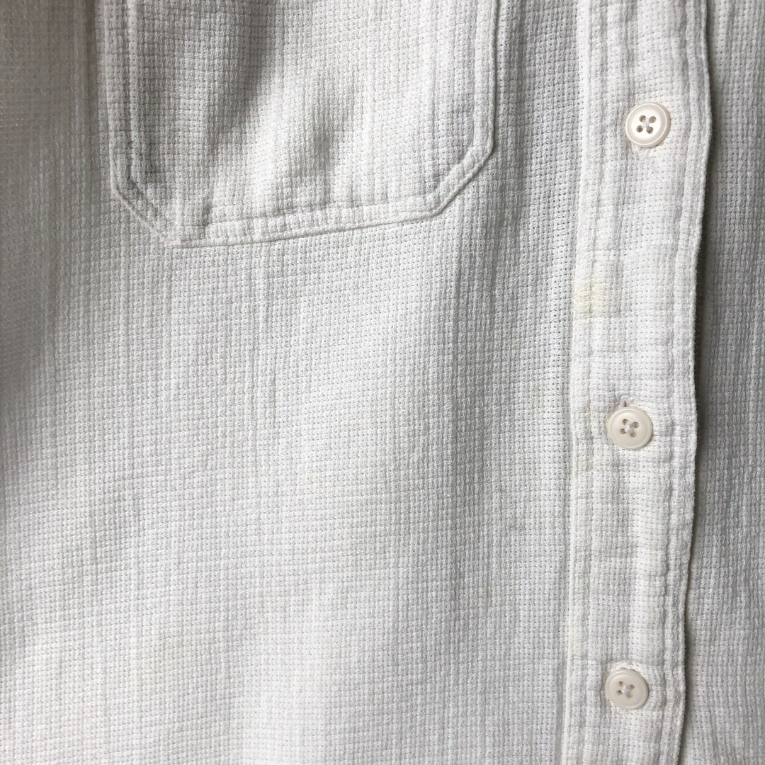 ~90'S LL Bean Short-Sleeve Cotton Box Shirt, Women's Size M (approx.), Vintage cotton white type Vintage Second Hand