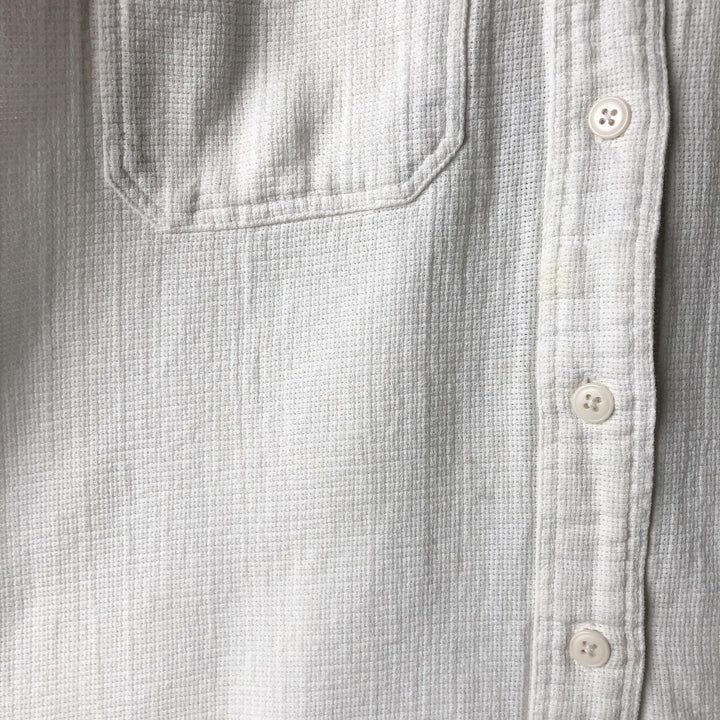~90'S LL Bean Short-Sleeve Cotton Box Shirt, Women's Size M (approx.), Vintage cotton white type Vintage Second Hand