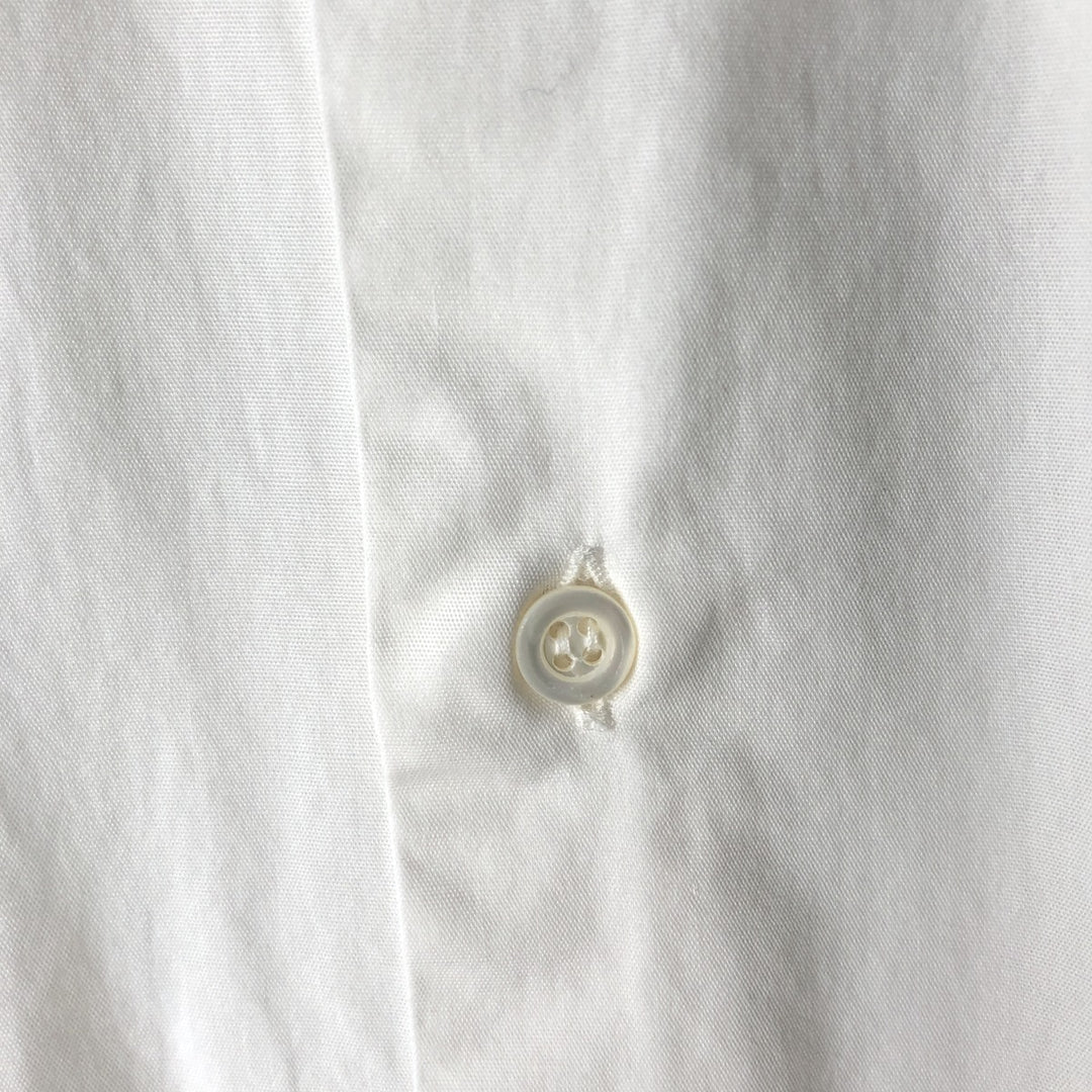 Burberry's short-sleeved shirt, men's size L (approx.) unclear white type Vintage Second Hand