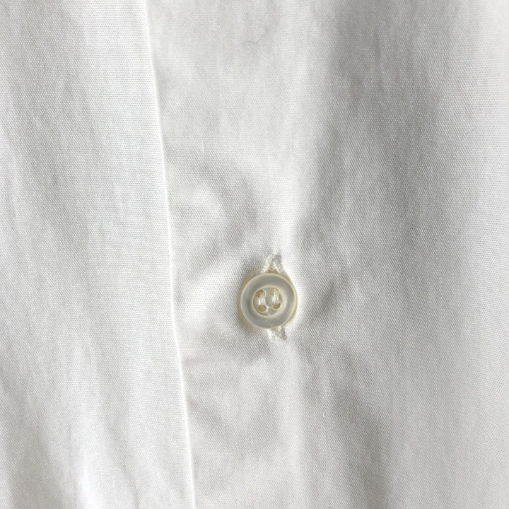 Burberry's short-sleeved shirt, men's size L (approx.) unclear white type Vintage Second Hand