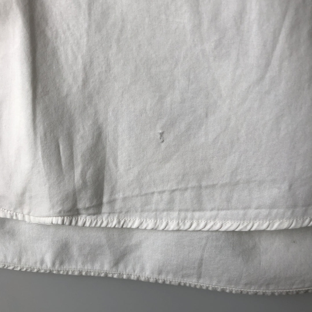 Burberry's short-sleeved shirt, men's size L (approx.) unclear white type Vintage Second Hand