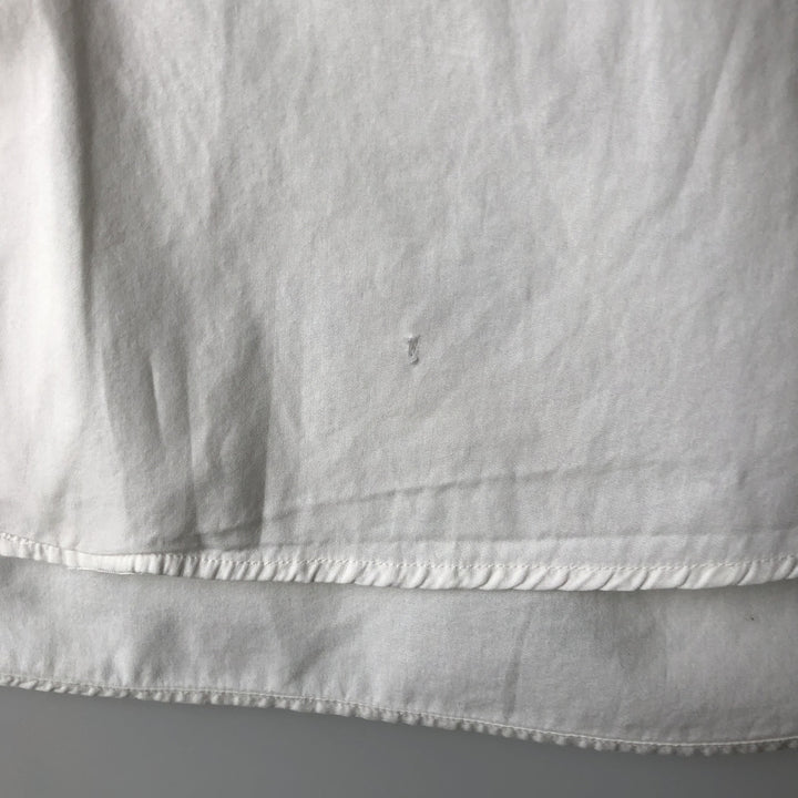 Burberry's short-sleeved shirt, men's size L (approx.) unclear white type Vintage Second Hand