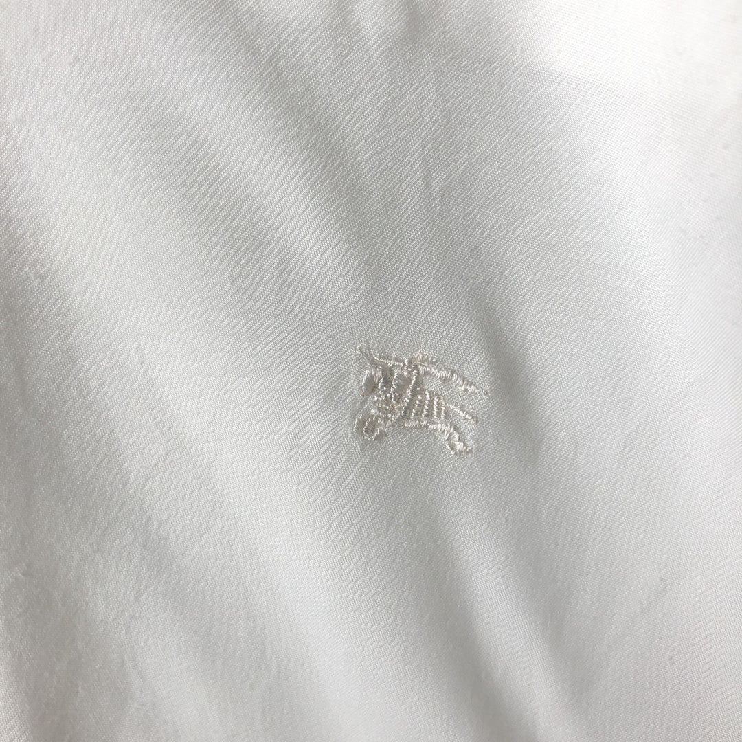 Burberry's short-sleeved button-down shirt, men's size L (approx.) unclear white type Vintage Second Hand