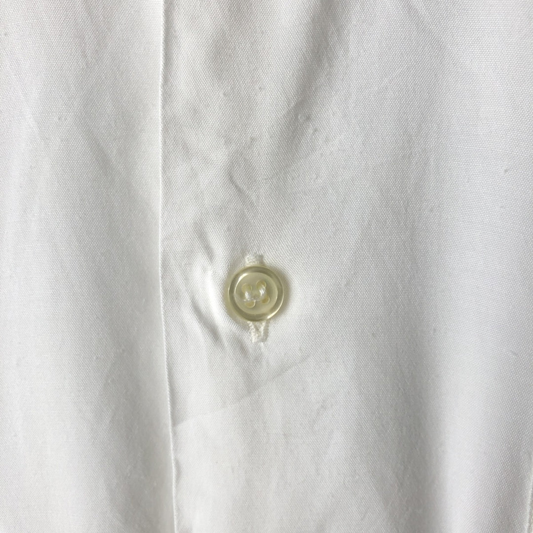 Burberry's short-sleeved button-down shirt, men's size L (approx.) unclear white type Vintage Second Hand