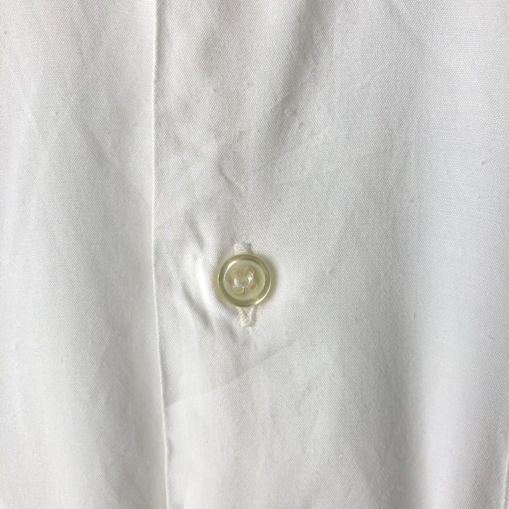 Burberry's short-sleeved button-down shirt, men's size L (approx.) unclear white type Vintage Second Hand