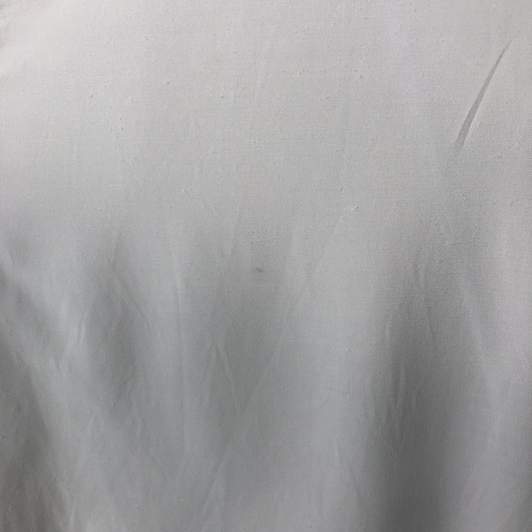 Burberry's short-sleeved button-down shirt, men's size L (approx.) unclear white type Vintage Second Hand