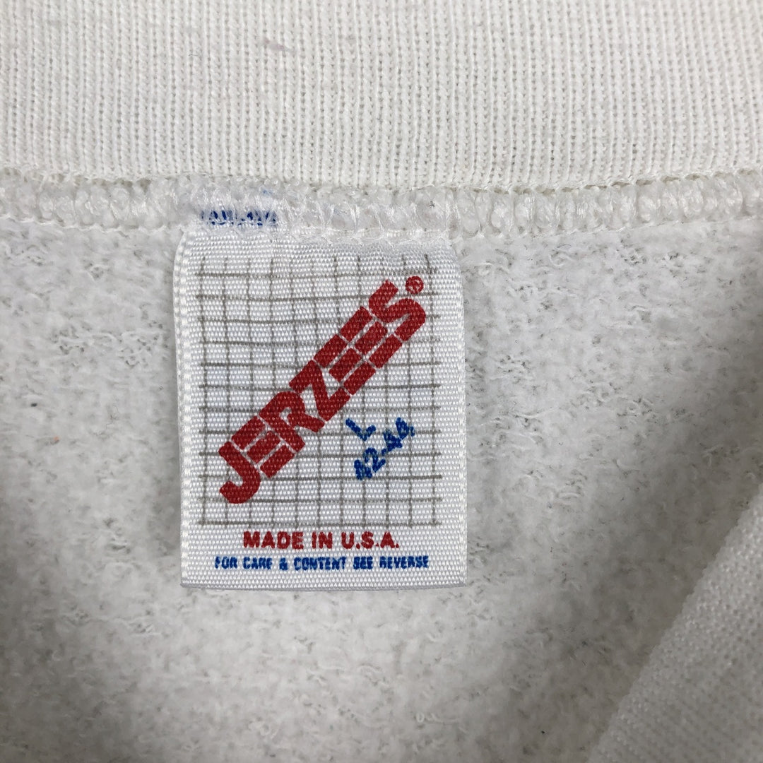 80s-90'S Jerzees Seal Pattern Animal Sweatshirt, Made in USA, Men's Size L (approx.), Vintage cotton white type Vintage Second Hand