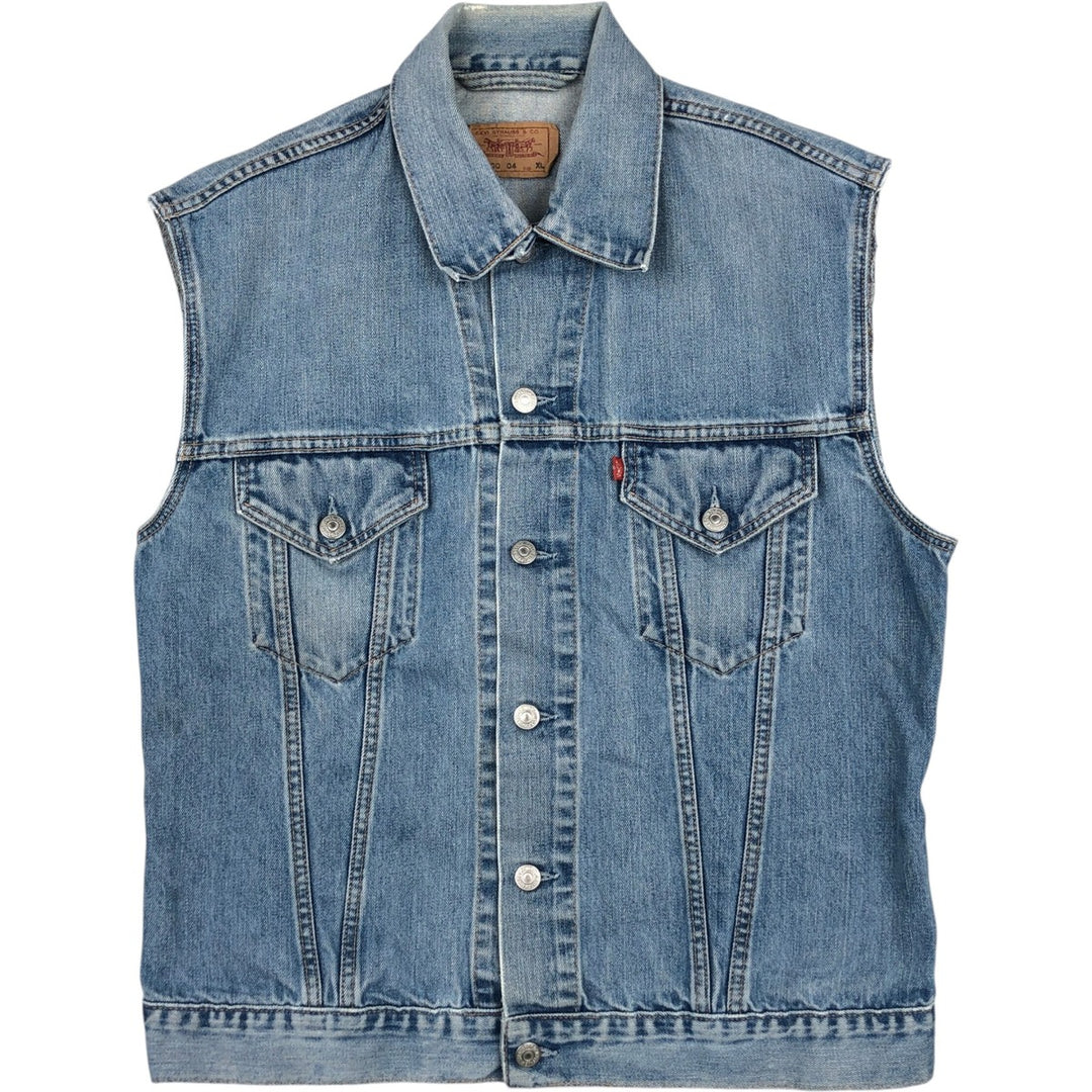 Levi's Euro Model Denim Vest, Men's Size XL (approx.) cotton blue type Vintage Second Hand
