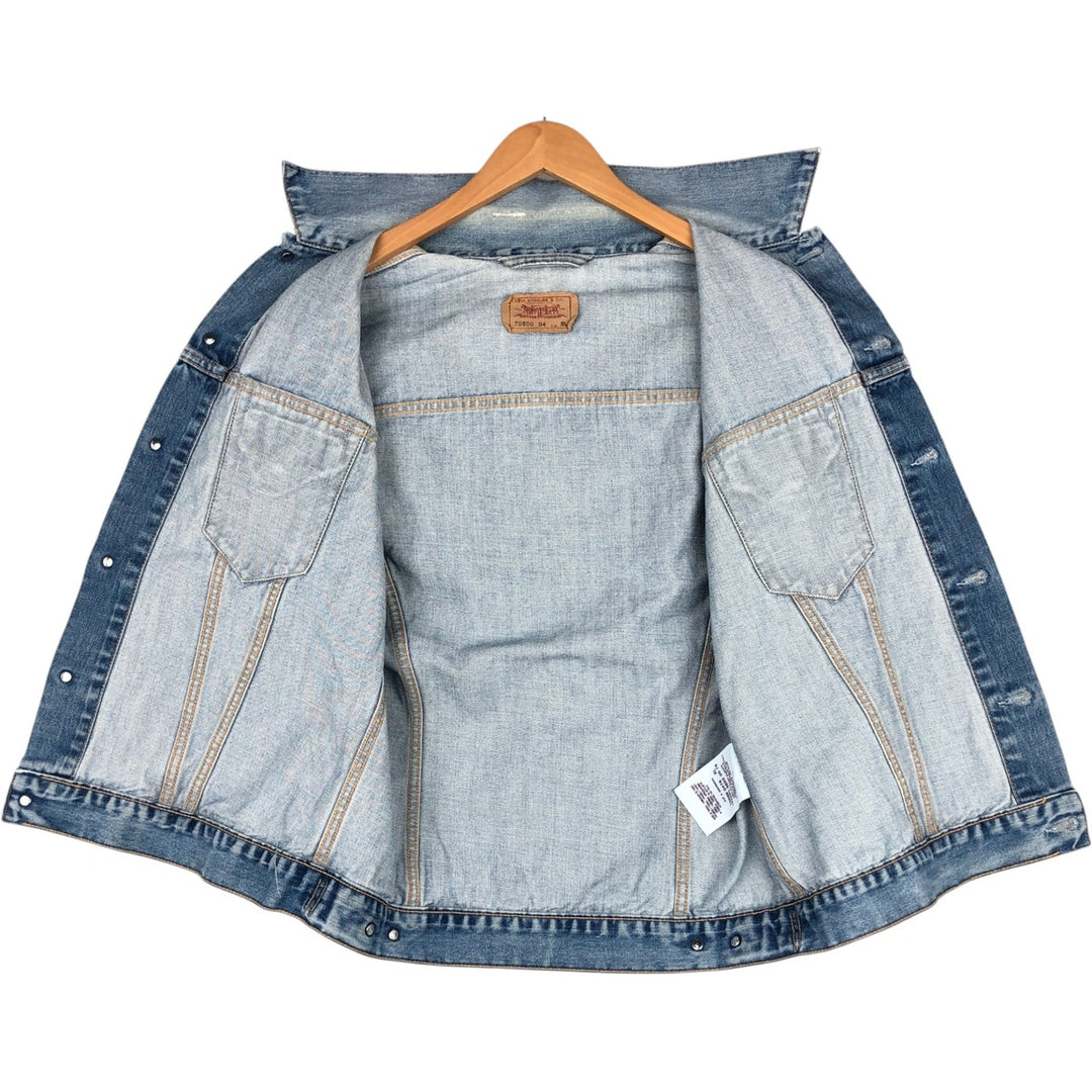 Levi's Euro Model Denim Vest, Men's Size XL (approx.) cotton blue type Vintage Second Hand