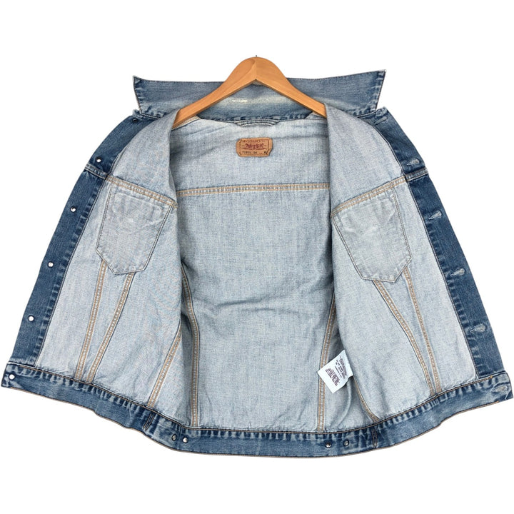 Levi's Euro Model Denim Vest, Men's Size XL (approx.) cotton blue type Vintage Second Hand