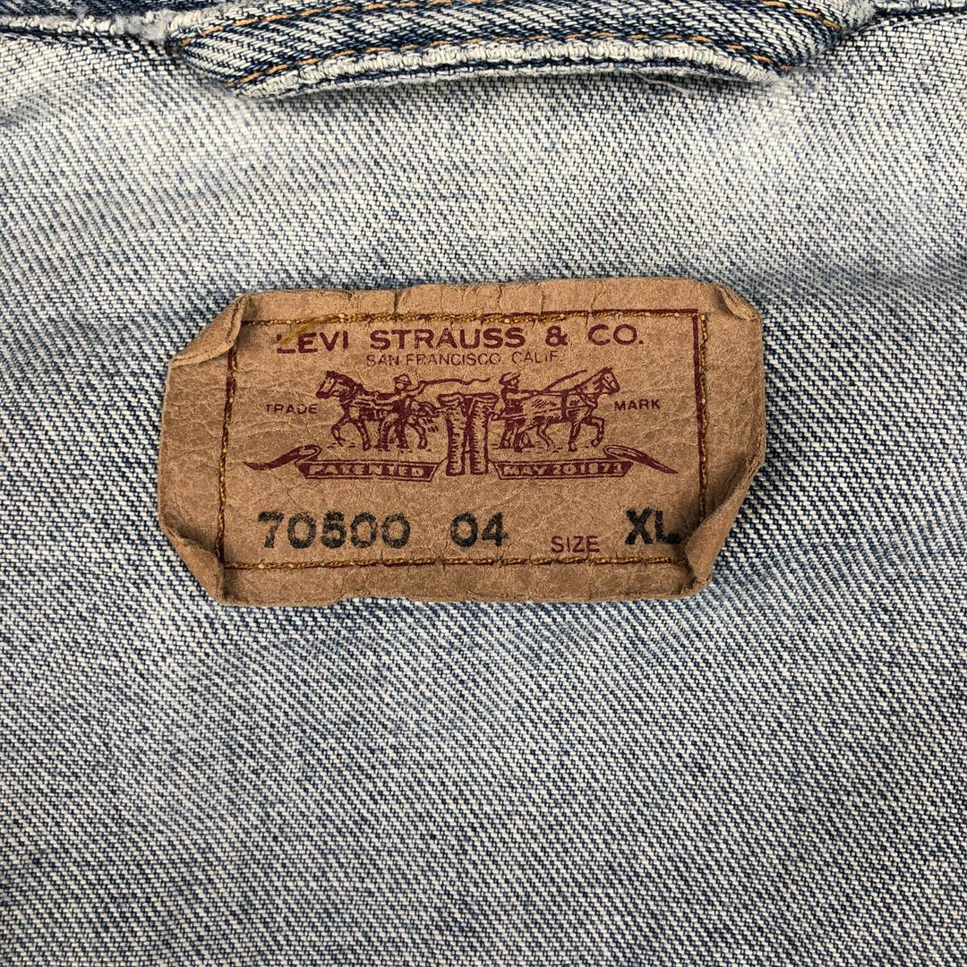 Levi's Euro Model Denim Vest, Men's Size XL (approx.) cotton blue type Vintage Second Hand