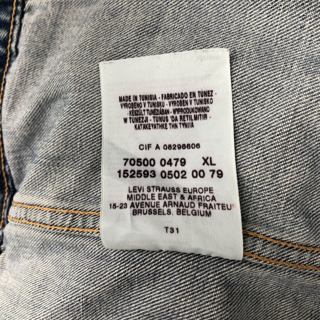 Levi's Euro Model Denim Vest, Men's Size XL (approx.) cotton blue type Vintage Second Hand