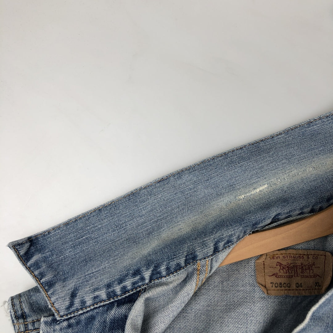 Levi's Euro Model Denim Vest, Men's Size XL (approx.) cotton blue type Vintage Second Hand