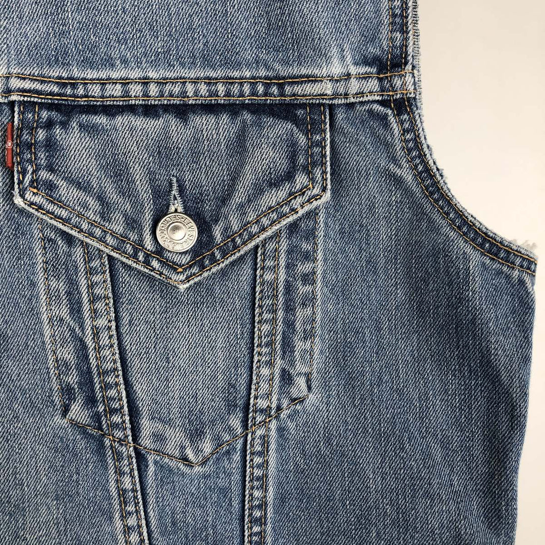 Levi's Euro Model Denim Vest, Men's Size XL (approx.) cotton blue type Vintage Second Hand