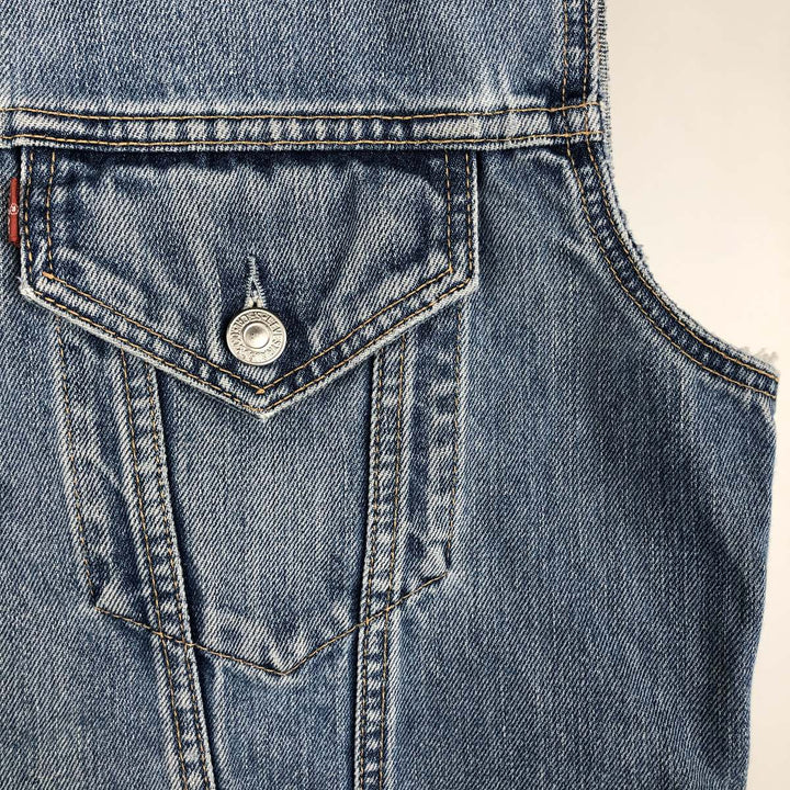 Levi's Euro Model Denim Vest, Men's Size XL (approx.) cotton blue type Vintage Second Hand