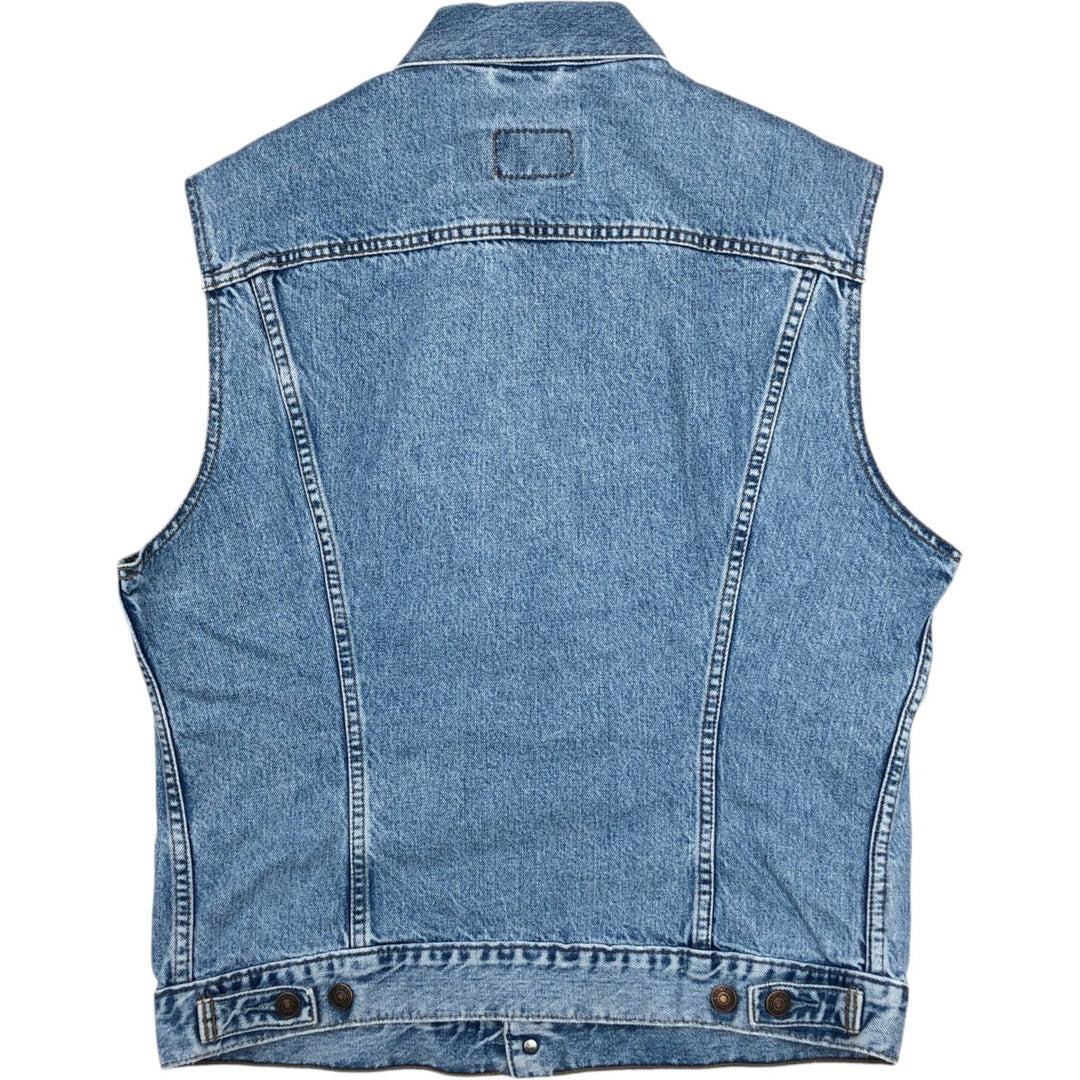 90'S Vintage Levi's Denim Vest (70401-0283) Men's Size XL cotton blue type Vintage Second Hand