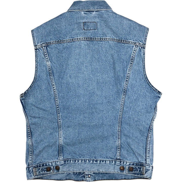 90'S Vintage Levi's Denim Vest (70401-0283) Men's Size XL cotton blue type Vintage Second Hand