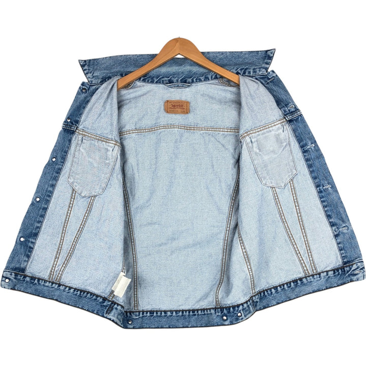 90'S Vintage Levi's Denim Vest (70401-0283) Men's Size XL cotton blue type Vintage Second Hand