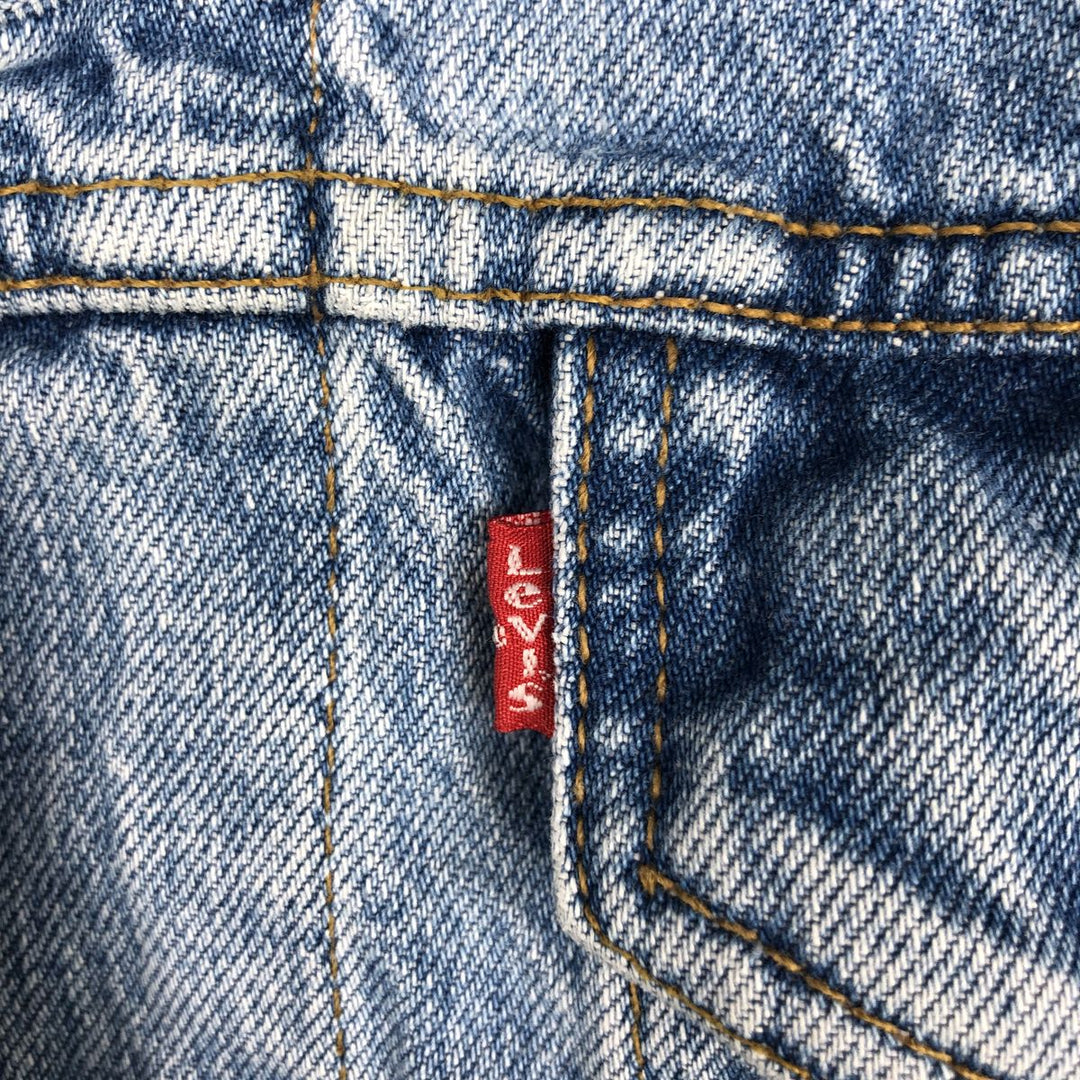 90'S Vintage Levi's Denim Vest (70401-0283) Men's Size XL cotton blue type Vintage Second Hand