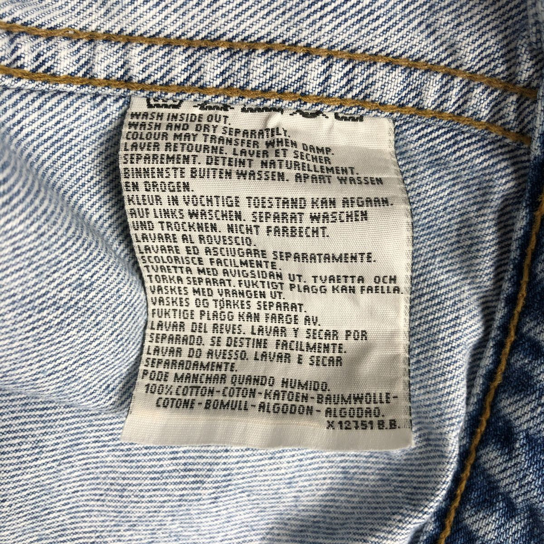90'S Vintage Levi's Denim Vest (70401-0283) Men's Size XL cotton blue type Vintage Second Hand