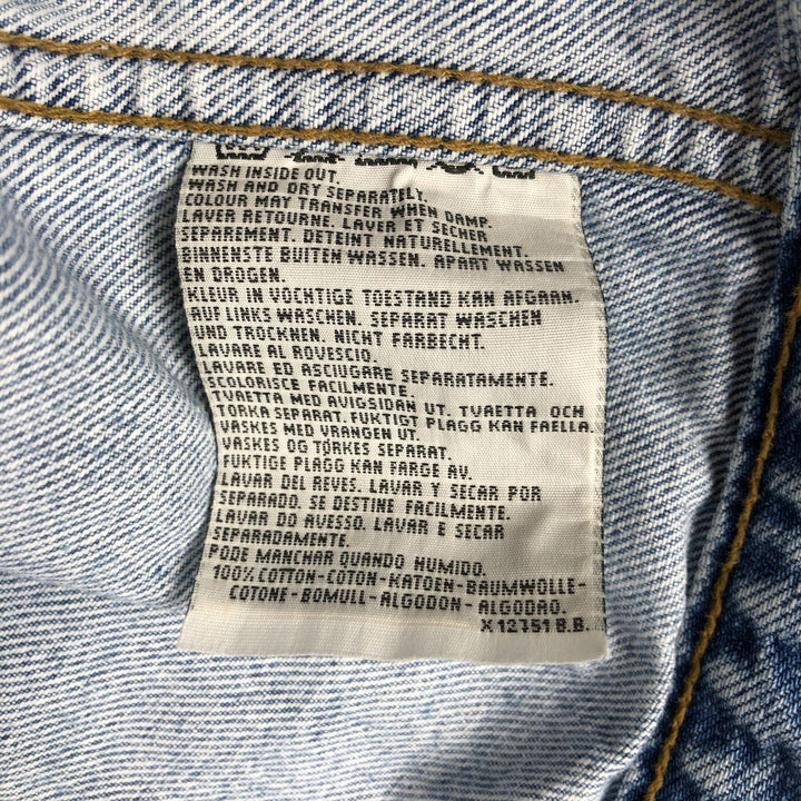 90'S Vintage Levi's Denim Vest (70401-0283) Men's Size XL cotton blue type Vintage Second Hand