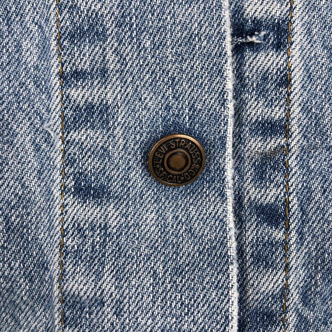 90'S Vintage Levi's Denim Vest (70401-0283) Men's Size XL cotton blue type Vintage Second Hand