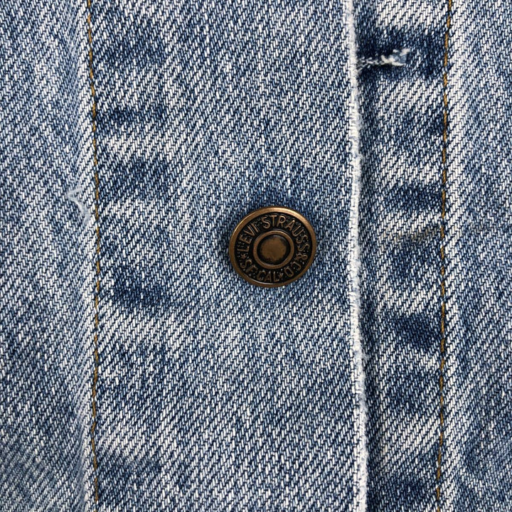 90'S Vintage Levi's Denim Vest (70401-0283) Men's Size XL cotton blue type Vintage Second Hand