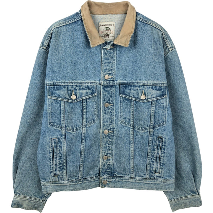 1980'S Banana Republic Denim Jacket (Men's Size L equivalent) Vintage cotton blue type Vintage Second Hand