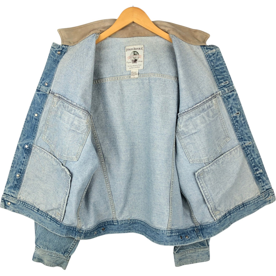 1980'S Banana Republic Denim Jacket (Men's Size L equivalent) Vintage cotton blue type Vintage Second Hand