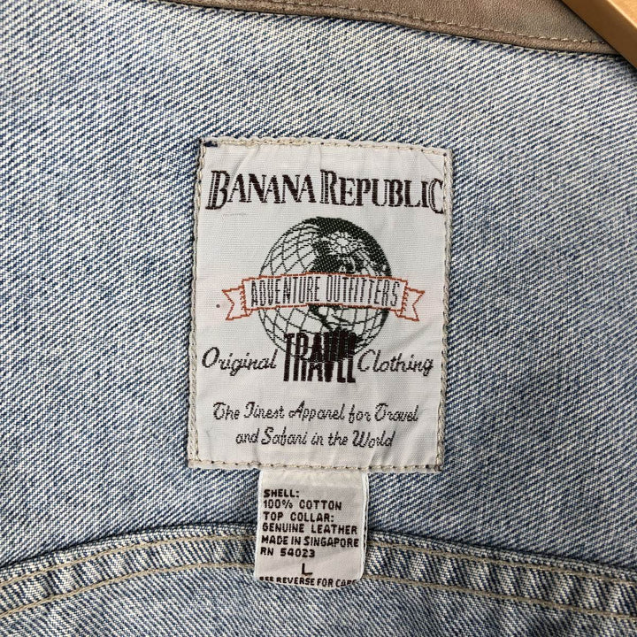1980'S Banana Republic Denim Jacket (Men's Size L equivalent) Vintage cotton blue type Vintage Second Hand
