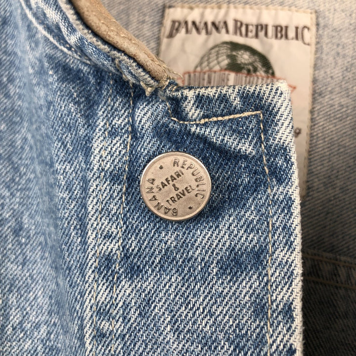 1980'S Banana Republic Denim Jacket (Men's Size L equivalent) Vintage cotton blue type Vintage Second Hand