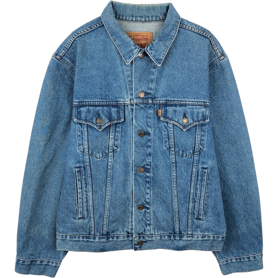 Levi's 75515-0212 Orange Tab Denim Jacket, Men's Size XL (Equivalent), Vintage unclear blue type Vintage Second Hand