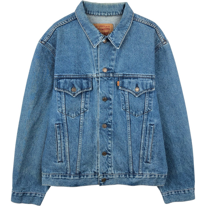 Levi's 75515-0212 Orange Tab Denim Jacket, Men's Size XL (Equivalent), Vintage unclear blue type Vintage Second Hand