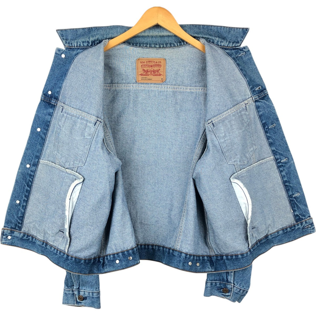 Levi's 75515-0212 Orange Tab Denim Jacket, Men's Size XL (Equivalent), Vintage unclear blue type Vintage Second Hand