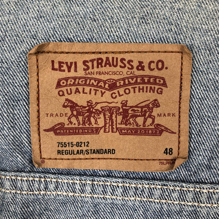 Levi's 75515-0212 Orange Tab Denim Jacket, Men's Size XL (Equivalent), Vintage unclear blue type Vintage Second Hand