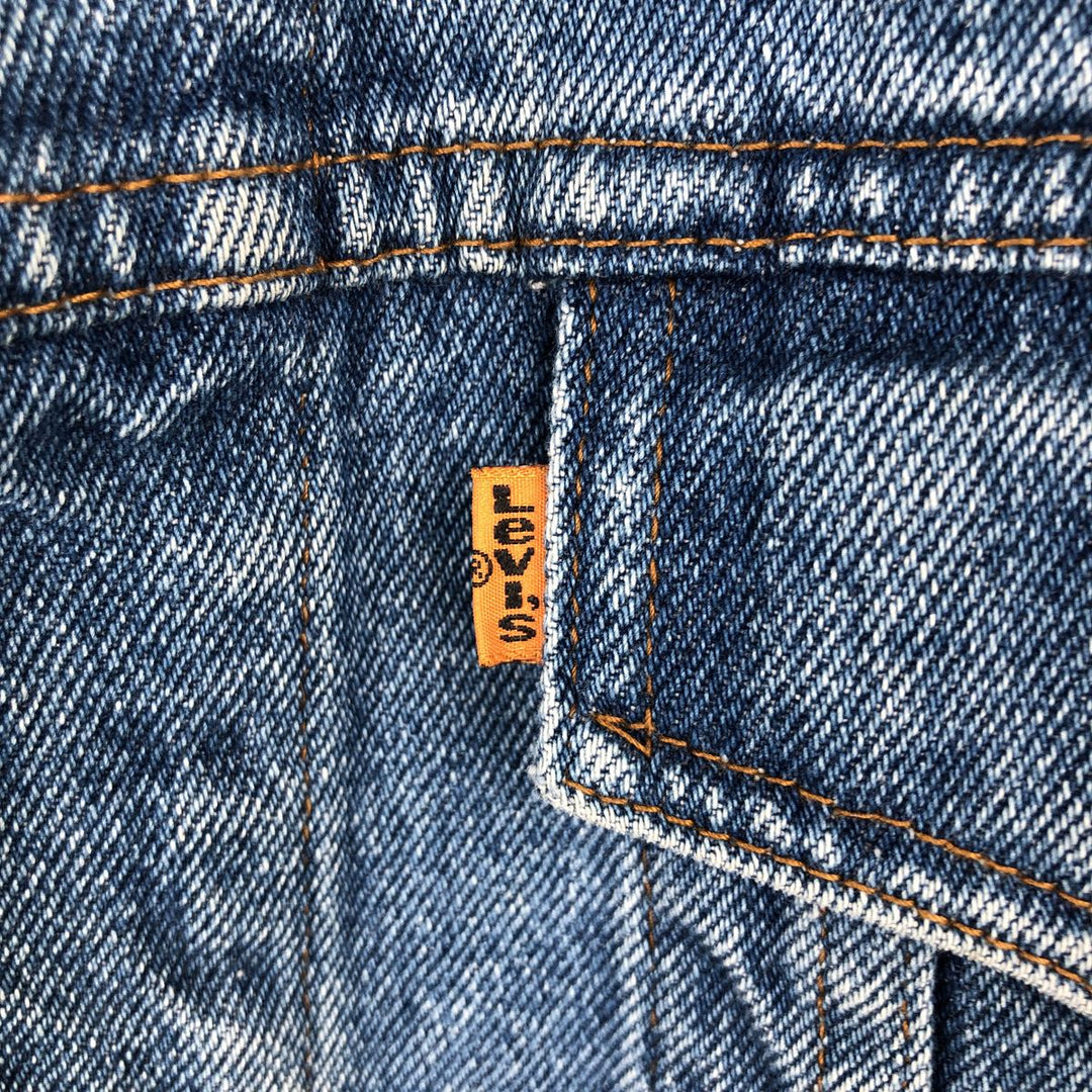 Levi's 75515-0212 Orange Tab Denim Jacket, Men's Size XL (Equivalent), Vintage unclear blue type Vintage Second Hand