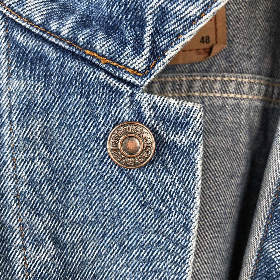 Levi's 75515-0212 Orange Tab Denim Jacket, Men's Size XL (Equivalent), Vintage unclear blue type Vintage Second Hand
