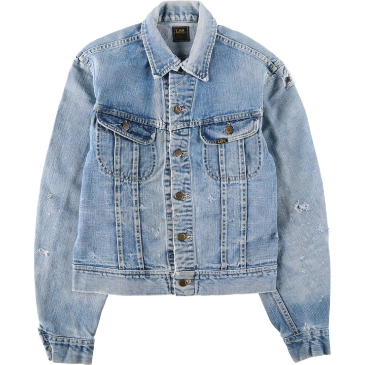 ~1980'S Lee Denim Jacket, Made in USA, Men's Size S (approx.), Vintage unclear blue type Vintage Second Hand