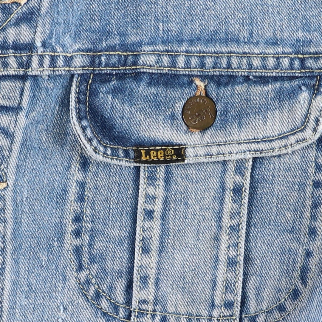 ~1980'S Lee Denim Jacket, Made in USA, Men's Size S (approx.), Vintage unclear blue type Vintage Second Hand