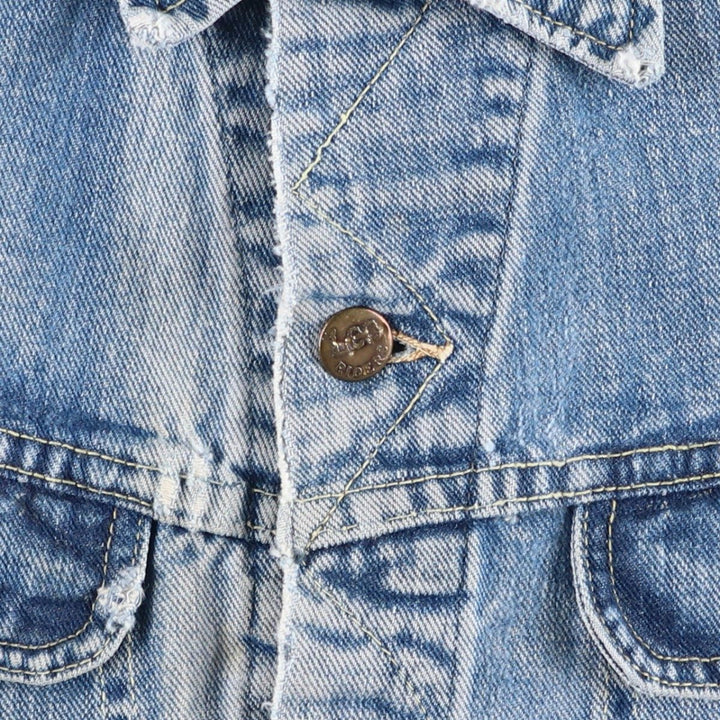 ~1980'S Lee Denim Jacket, Made in USA, Men's Size S (approx.), Vintage unclear blue type Vintage Second Hand