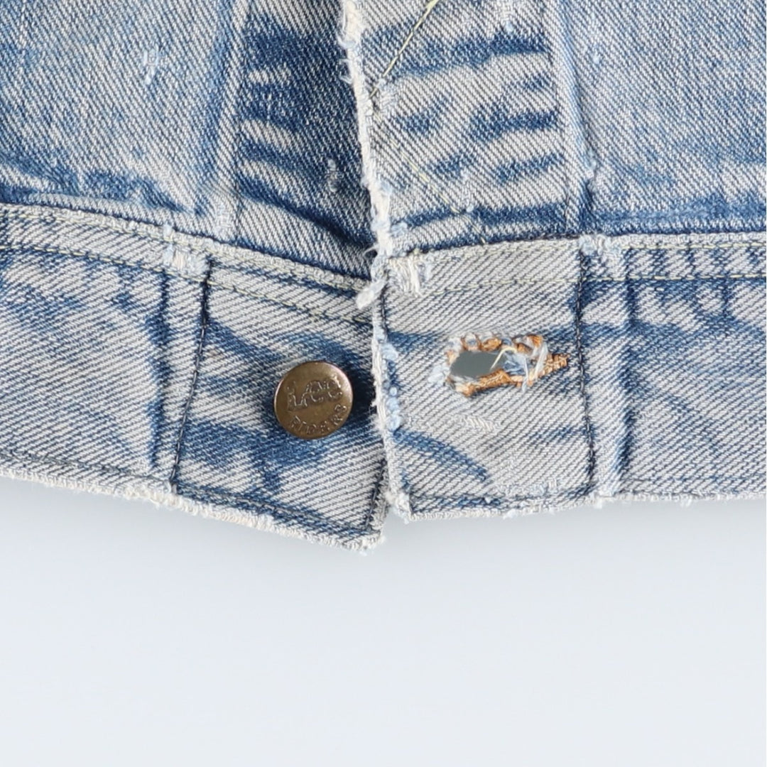 ~1980'S Lee Denim Jacket, Made in USA, Men's Size S (approx.), Vintage unclear blue type Vintage Second Hand