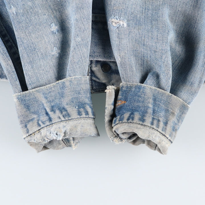 ~1980'S Lee Denim Jacket, Made in USA, Men's Size S (approx.), Vintage unclear blue type Vintage Second Hand