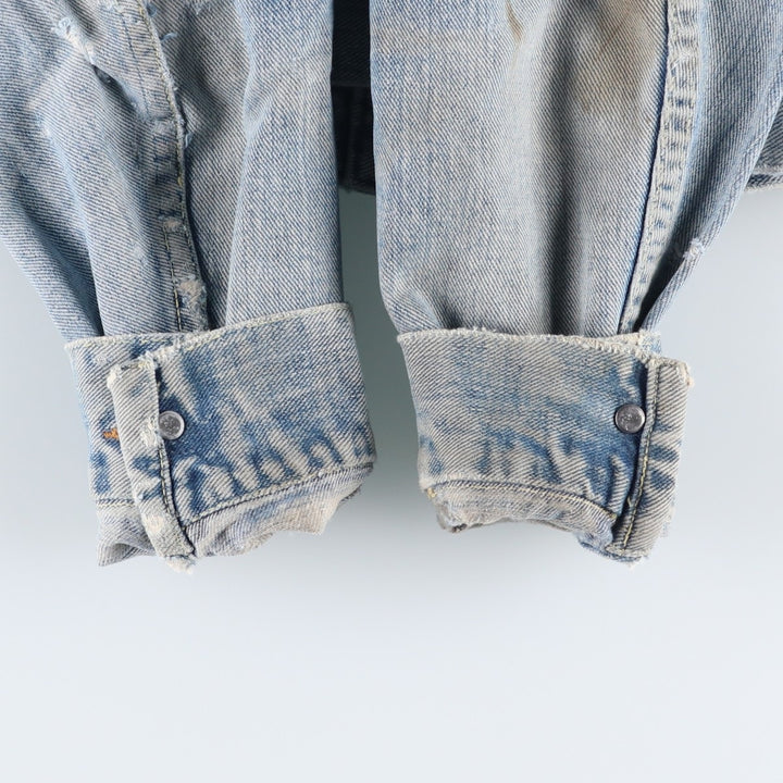 ~1980'S Lee Denim Jacket, Made in USA, Men's Size S (approx.), Vintage unclear blue type Vintage Second Hand