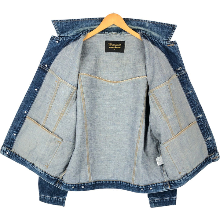 Wrangler Authentic Western Denim Jacket (Men's XXL equivalent) cotton blue type Vintage Second Hand