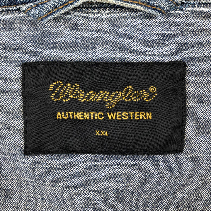 Wrangler Authentic Western Denim Jacket (Men's XXL equivalent) cotton blue type Vintage Second Hand
