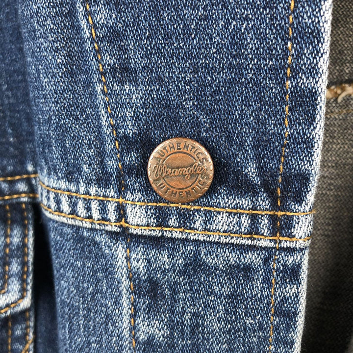 Wrangler Authentic Western Denim Jacket (Men's XXL equivalent) cotton blue type Vintage Second Hand
