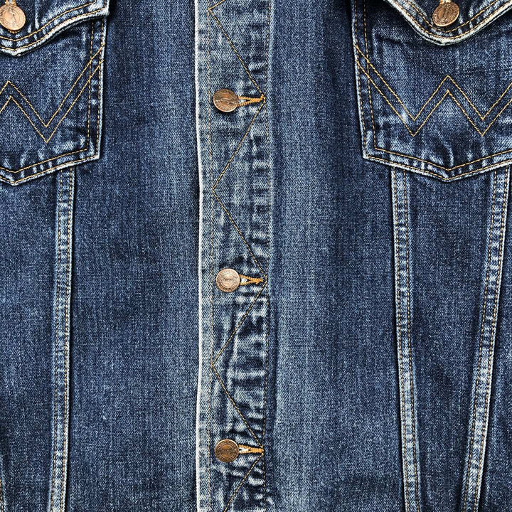 Wrangler Authentic Western Denim Jacket (Men's XXL equivalent) cotton blue type Vintage Second Hand